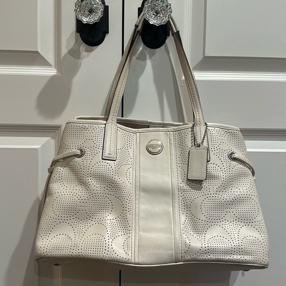 Coach Cream Tote Bag
